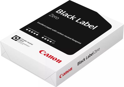 Papel para impresión de copias Canon - etiqueta negra cero - fsc - a4 - 80 gramos - 1 caja - 5 paquetes de 500 hojas