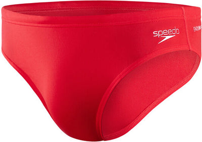 Speedo eco+ letter 7 cm men's sports swim trunks - red