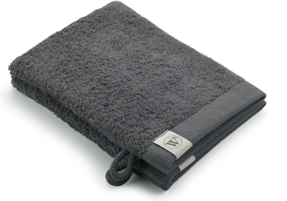Toallita Walra de algodón rehecho - 2x 16x21 - 100% algodón del cual 70% reciclado - gris antracita