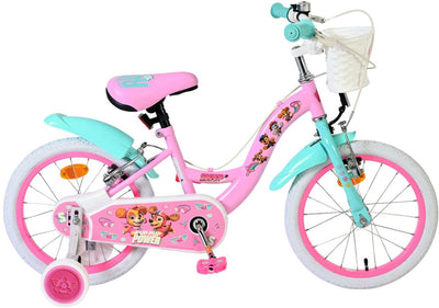 Bicicleta infantil Paw Patrol - niña - 16 pulgadas - rosa - dos frenos de mano