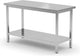 Mesa de trabajo Hendi versión pesada - encimera 360° - patas regulables - 1800x600x850 mm - acero inoxidable