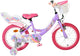 Bicicleta infantil Volare Unicorn - niña - 16 pulgadas - violeta - dos frenos de mano