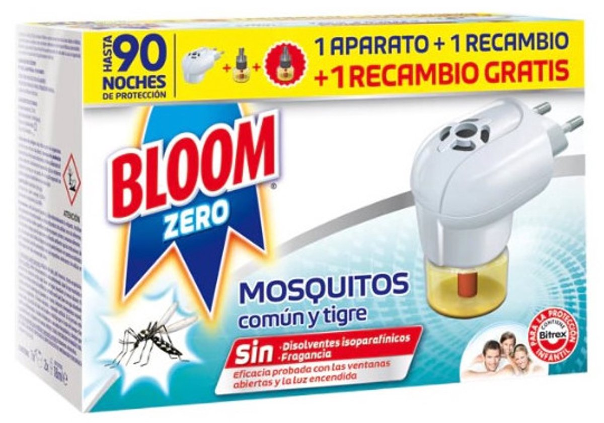 Dispositivo eléctrico Bloom zero mosquitos + 2 recambios