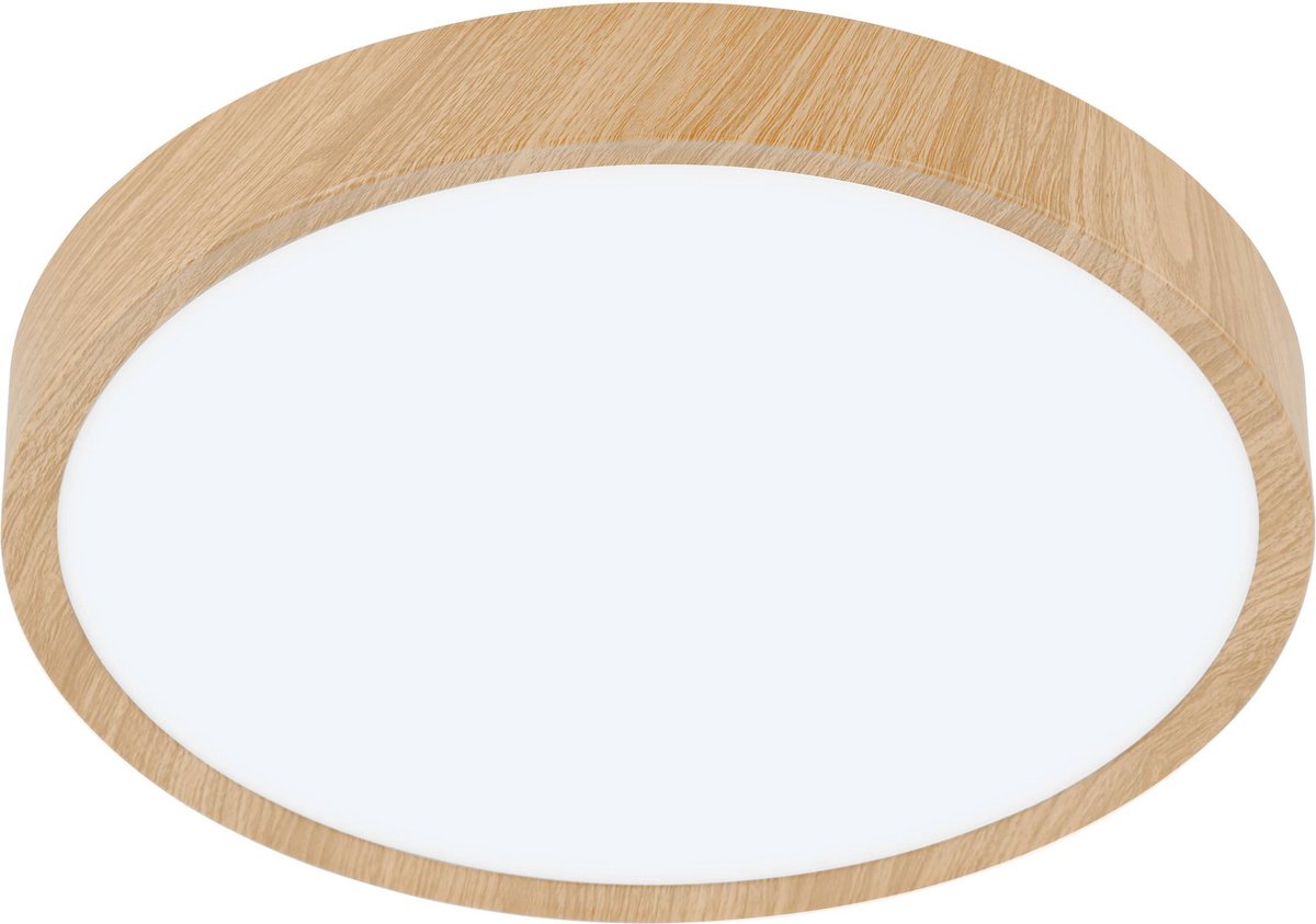 Lámpara de techo Eglo musurita - baño - LED - ø 34 cm - aspecto madera natural