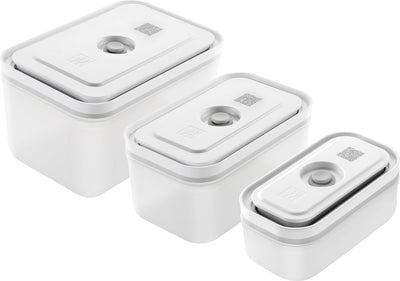 Zwilling fresh save vacuüm vershoudbakjes - opbergdozen - 3-delige set - s 300ml - m 900ml - l 2000ml - kunststof