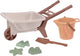 Plasto wheelbarrow set sand color 56 cm - sand play set - including accessories - 1.4 liters - special edition soft neutral colors - BPA-free - made in Finland - from 1 year