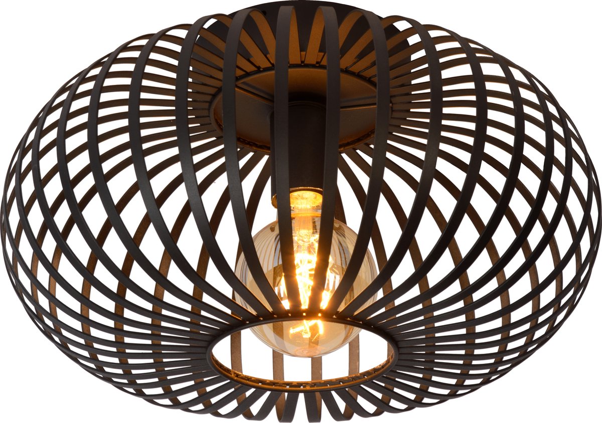 Lucide manuela - lampada da soffitto (lampada da soffitto) - ø 39,5 cm - 1xe27 - nero