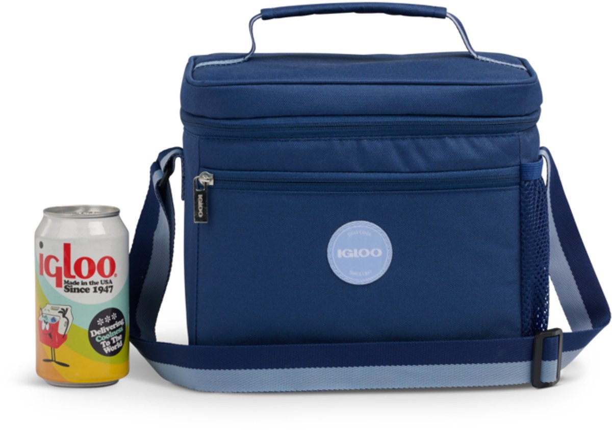 Iglú - lunch square 9 - azul - bolsa térmica compacta para el almuerzo mientras viaja