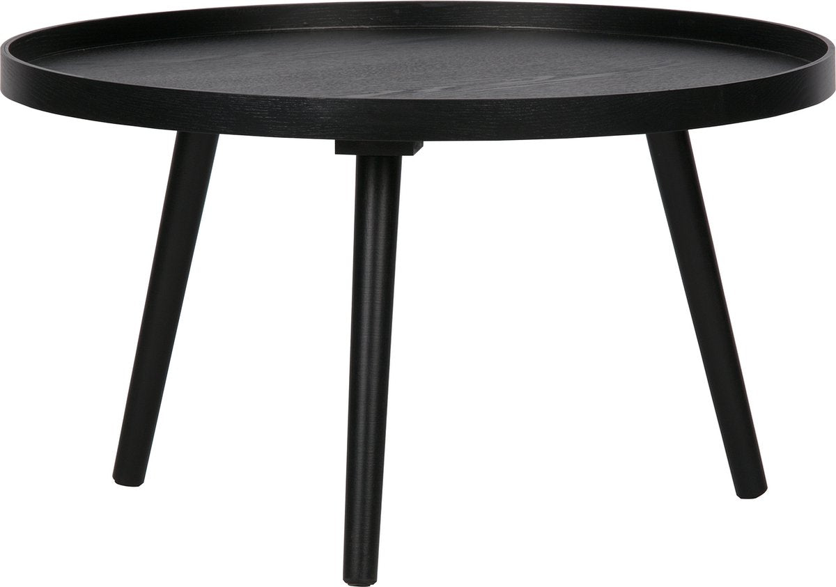 Mesa auxiliar Woood mesa l - madera - negro - 34xø60