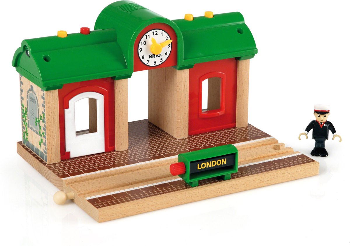 Estación de tren Brio con función de grabación de sonido - 33578