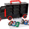 Toi toy turbo racers vrachtwagen met 6 pull-back raceauto's