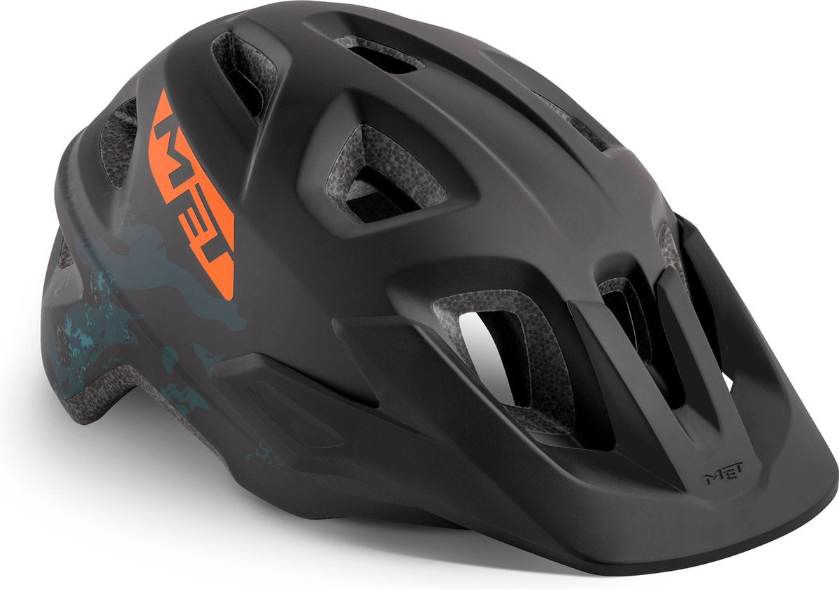 Met eldar mips fietshelm jongens meisjes - fietshelm kinderen - unisize - black camo matt