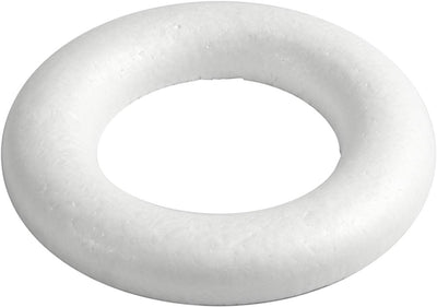 Creativ Company Styropor Ring White con espalda plana, 35 cm