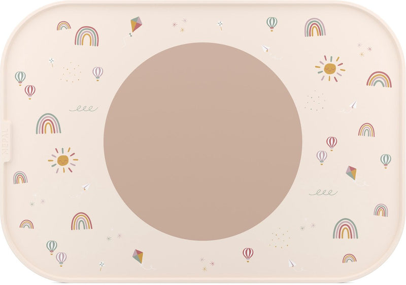 Mepal mio placemat - antislip cirkel houdt alles op z'n plek - vaatwasmachinebestendig - sunshine rainbow