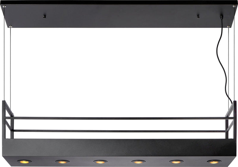 Lucide miravelle - hanglamp - 6xgu10 - zwart