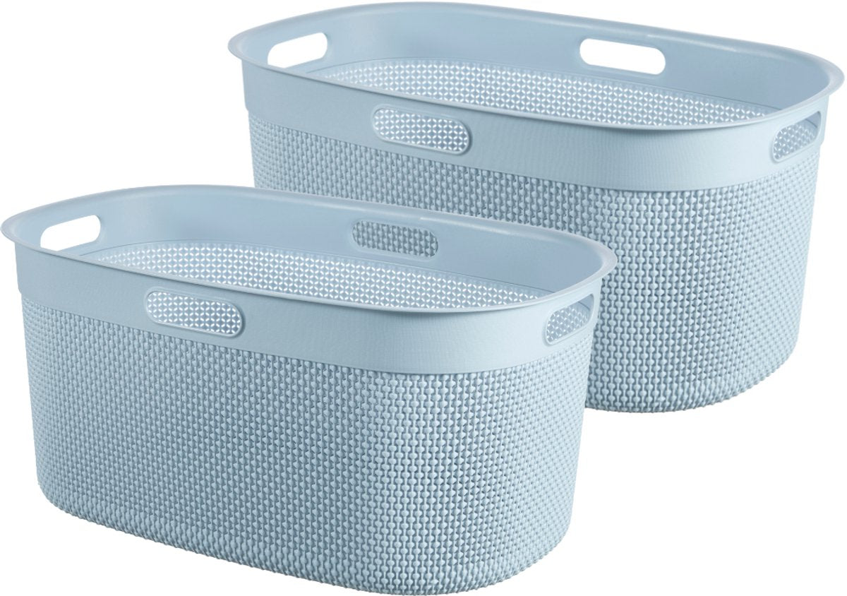 Curver filo wasmand - 45l - set van 2 stuks - blauw