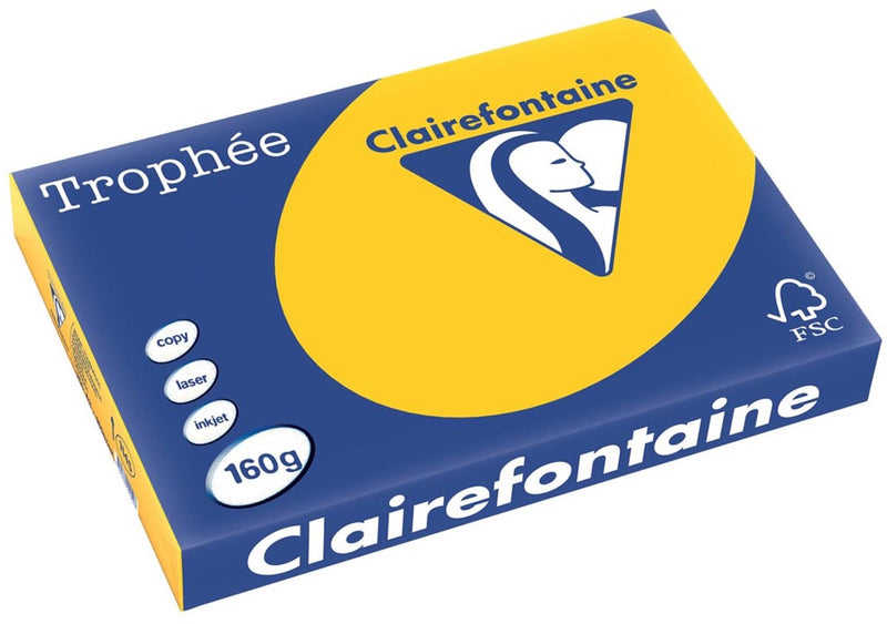 Clairefontaine trophée intenso a3 amarillo sol 160 g 250 hojas