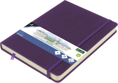 Quaderno per schizzi Kangaro - a5 - cuore viola - con elastico e nastro - k-861292
