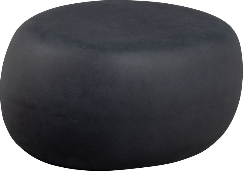 Mesa auxiliar Vtwonen Pebble - arcilla de fibra - aspecto hormigón - antracita - 31x65x49 cm