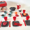 Ecoiffier 100% Chef Dining Set con campi da gioco, 34dlg.