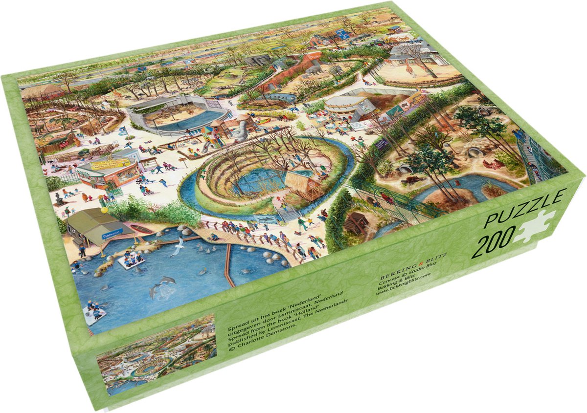 Bekking blitz - puzzle - 200 pezzi - arte - dal libro illustrato Paesi Bassi - illustrazione di libri per bambini - Charlotte Dematons