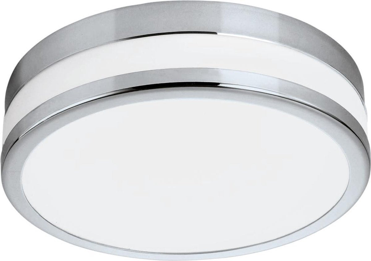 Eglo batholino led palermo - lámpara de techo de pared - 1 luz - ø29,5 cm - cromo - lacado blanco