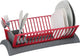 Alpina afdruiprek - 45,5 x 25 x 14 cm - verwijderebare lekbak - rood grijs