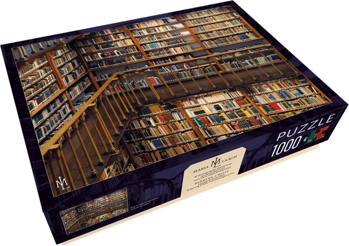 Bekking blitz - puzzle - 1.000 pezzi - arte - la biblioteca del monastero - la biblioteca del monastero - maria laach