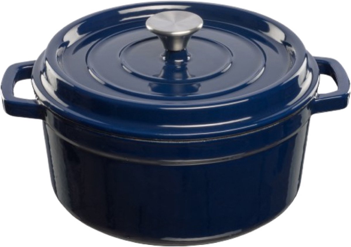Grand feu - casseruola in ghisa smaltata - 3,5 lt. - blu