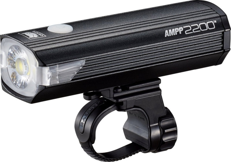 Faro de bicicleta Cateye ampp2200 - iluminación de bicicleta máx. 2200 lúmenes - Autonomía de 1 a 60 horas - Recargable por USB - A prueba de salpicaduras - Siete modos de luz