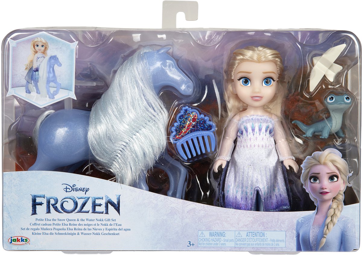 Jakks - Disney Frozen - La piccola Elsa e il set regalo Nokk