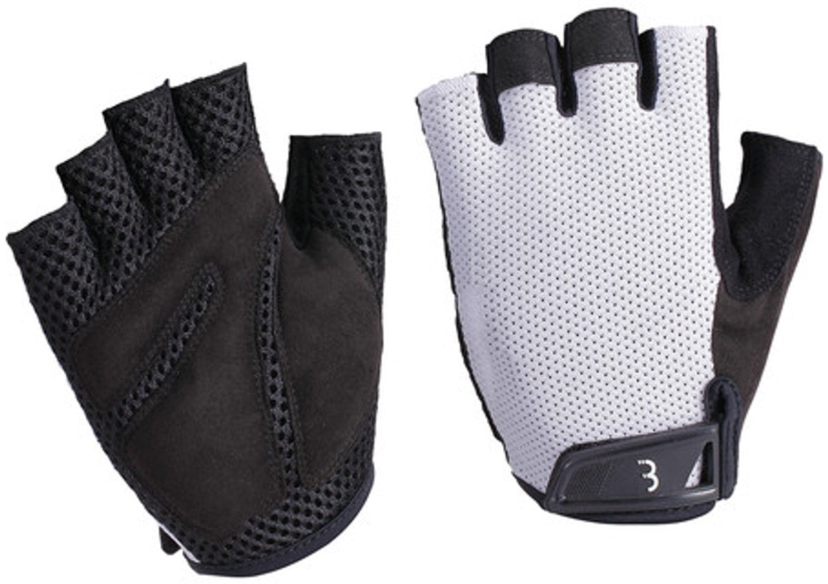 Bbb cycling cooldown - fietshandschoenen zomer - 10 - 25 °c - medium padding - racefiets mtb - unisex wielrenhandschoenen - wit