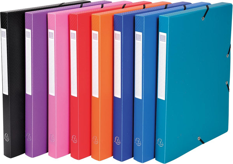 Exacompta elastobox respaldo de 2,5 cm colores surtidos