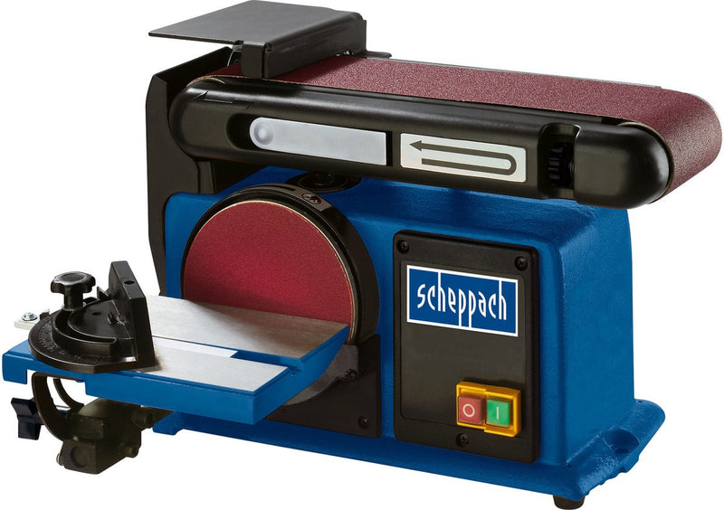 Lijadora de banda Scheppach bts800 - 370w - lijadora de disco - 2850rpm - diámetro del disco de lijado: 150mm - incl. 1x cinta de lijado y 1x disco de lijado
