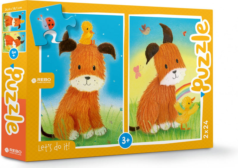 Rebo Productions Dog Duck Puzzle Junior 24 24 pezzi