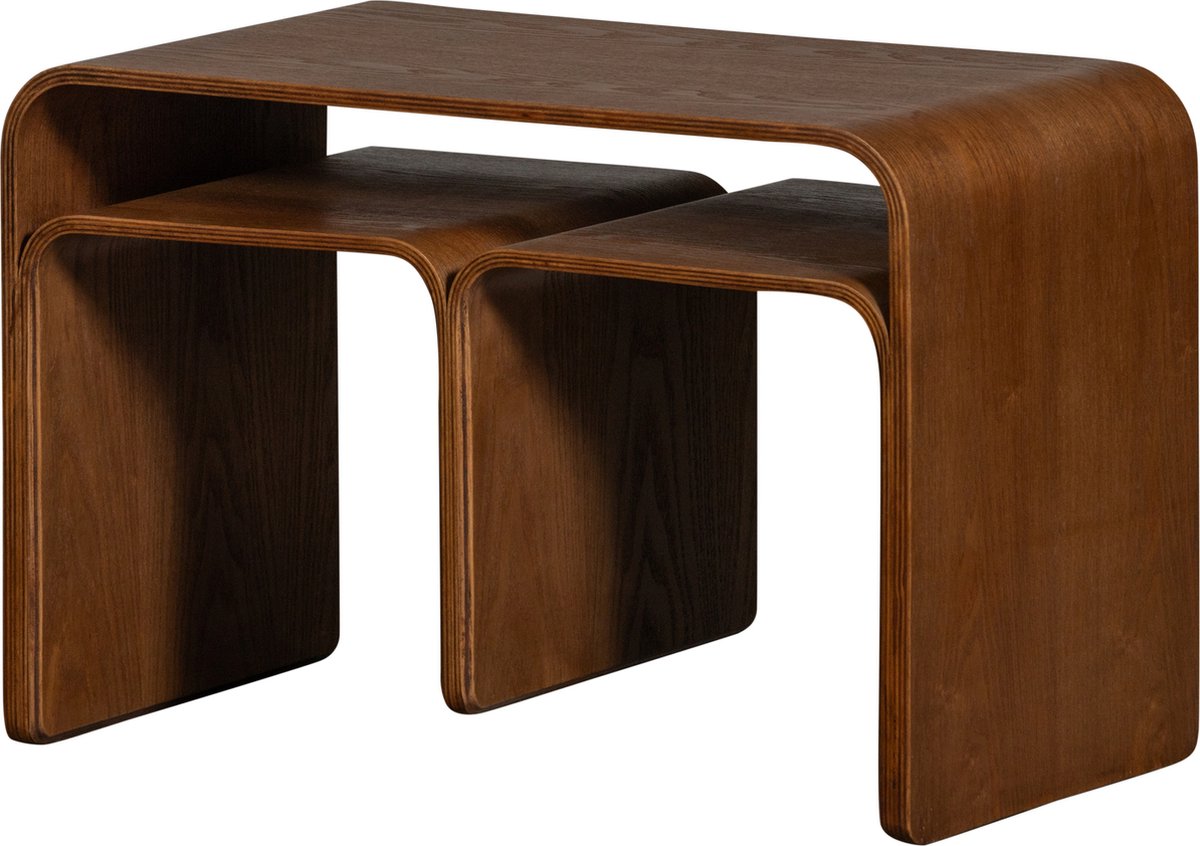 Tavolino multifunzionale Wood Frey - legno - noce - 40x60x32