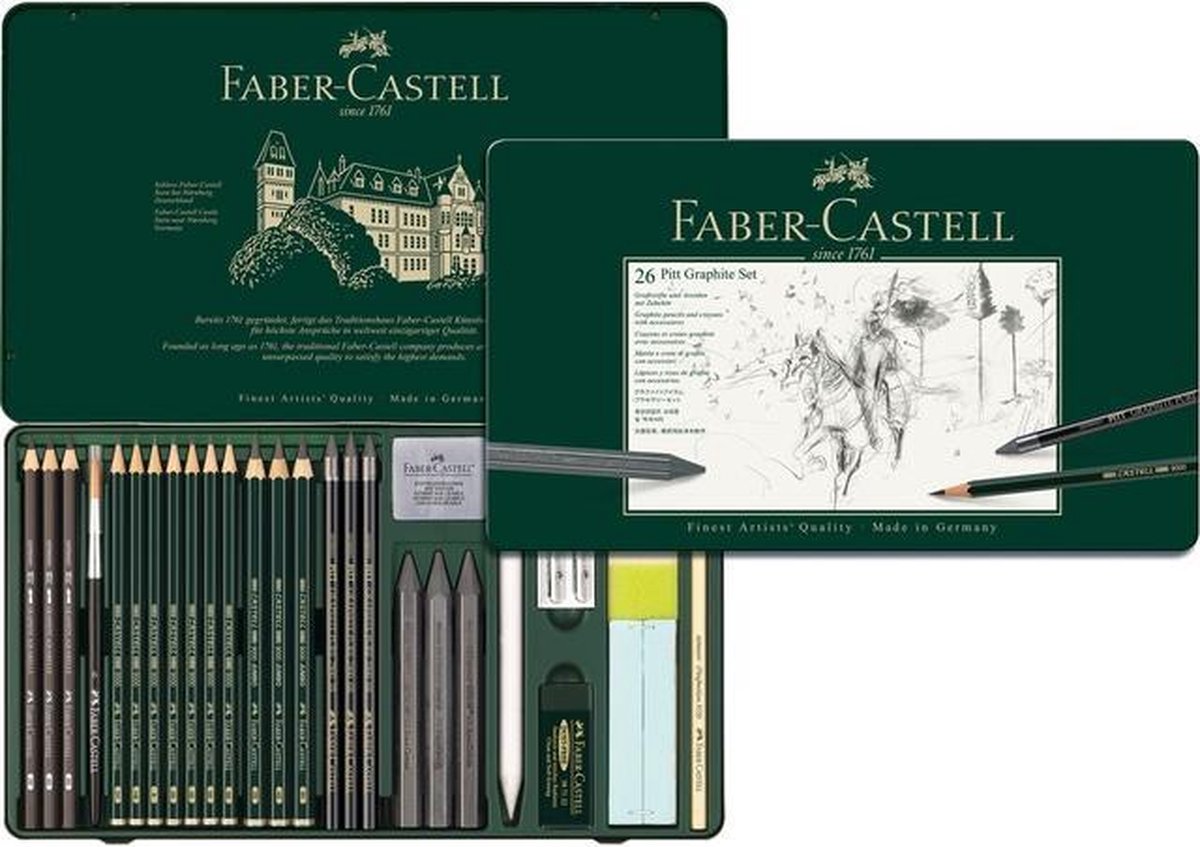 Faber Castell Faber Castell FC-11974 Grafy Set Faber-Castell Pitt 26 pezzi