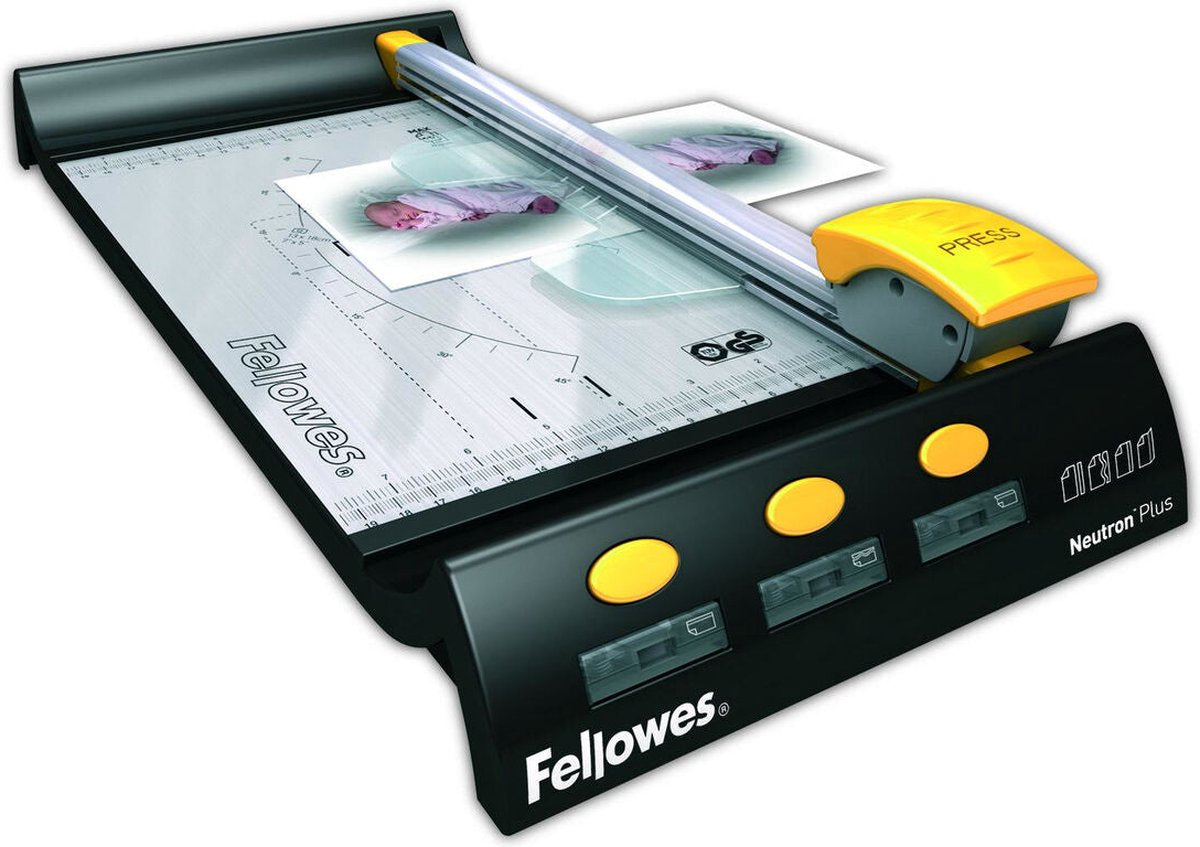 Fellowes papiersnijder - neutron plus - a4 - 10 vel - 320 mm - zwart