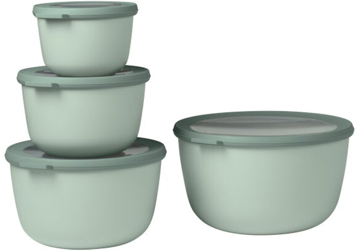 Mepal - multikom cirqula vershouddoos set - 500 + 1000 + 2000 + 3000 ml - rond - nordic sage