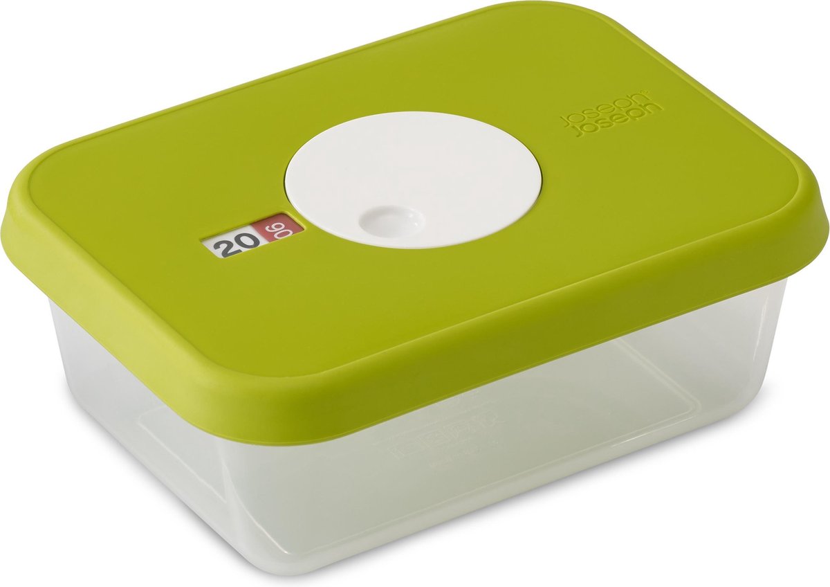 Contenitore per alimenti con quadrante Joseph Joseph - indicazione della data - 1 l - verde