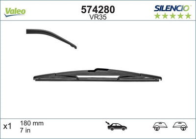 Valeo - limpiaparabrisas trasero silencio vr35 - 18cm (1x)