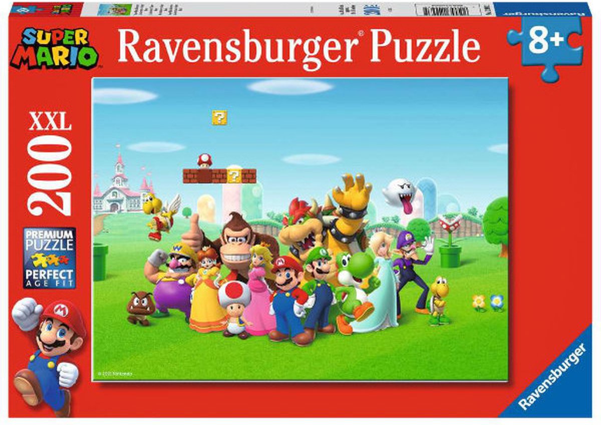 Ravensburger puzzel super mario - legpuzzel - 200 xxl stukjes