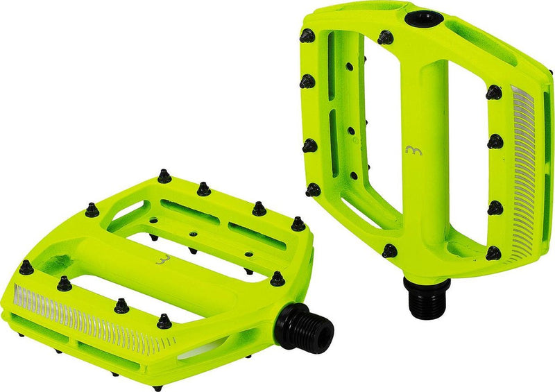 Pedali bicicletta Bbb ciclismo mountain bike - alluminio - adatti per e-bike - pedali antiscivolo mtb - pedali piatti - pedali bicicletta - coolride neon giallo - bpd-36