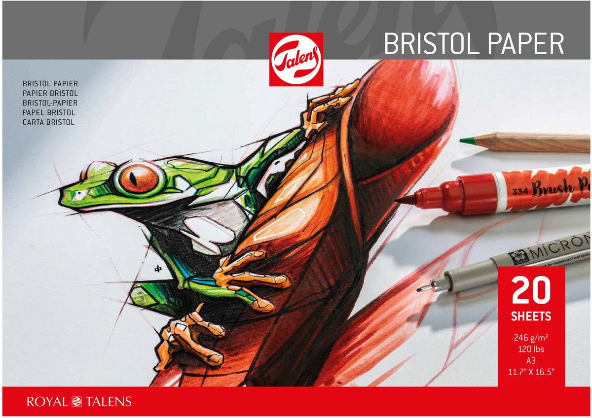 Talens bristol papier 20 vellen 246 gr a3