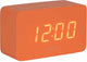 Karlsson alarm clock spry tube - orange - 10x4.3x5.9cm - scandinavian - alarm clock for bedroom - alarm clocks