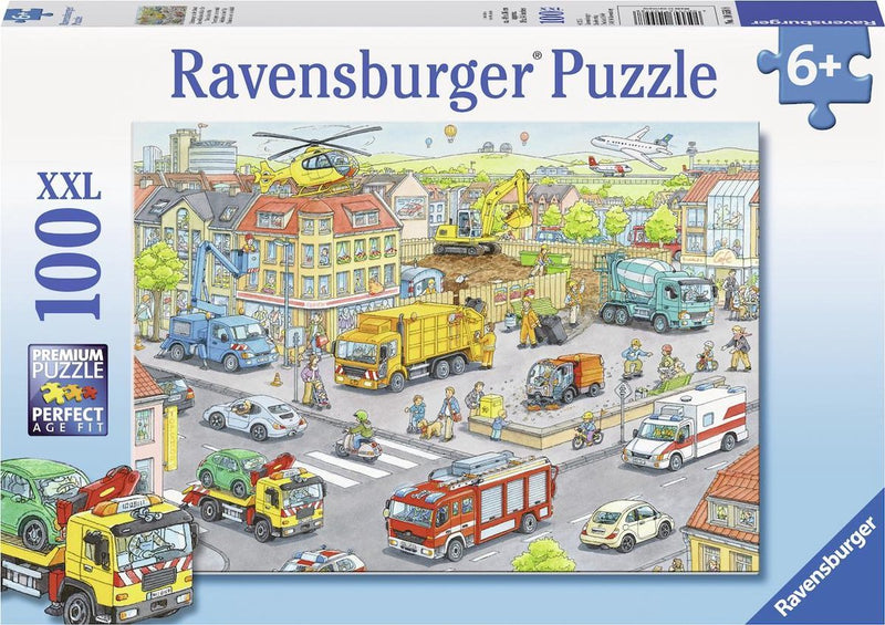 Puzzle Ravensburger Veicoli in città - Puzzle - 100 pezzi