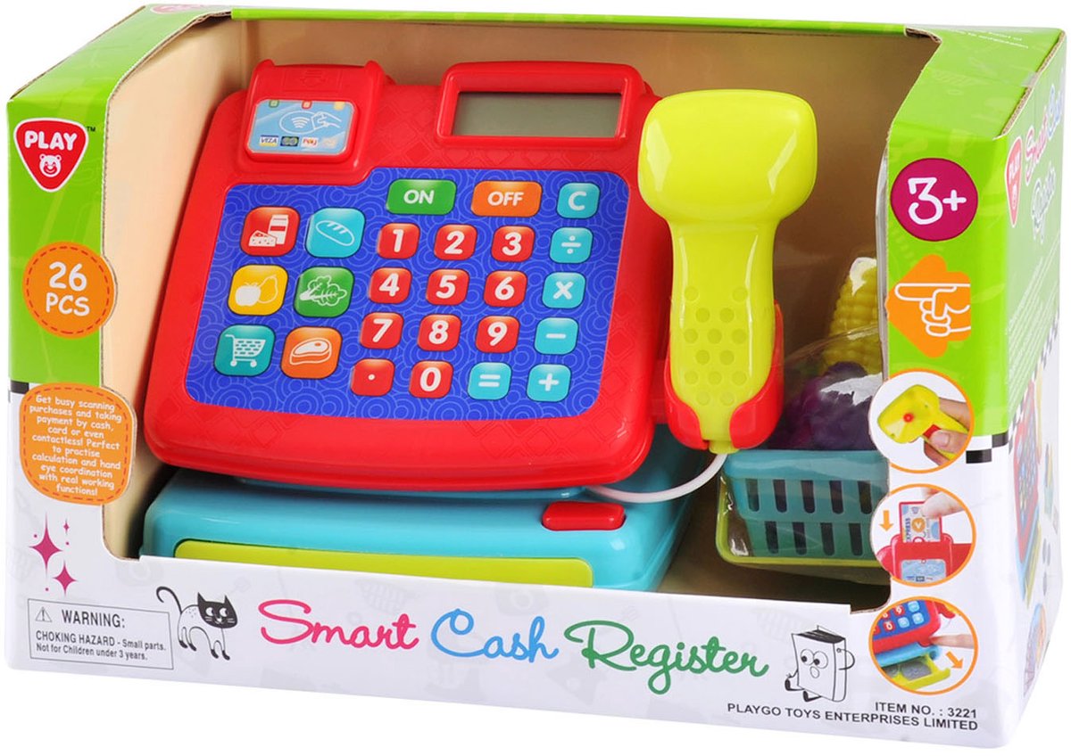 Gioca al registratore di cassa con accessori, 26dlg.
