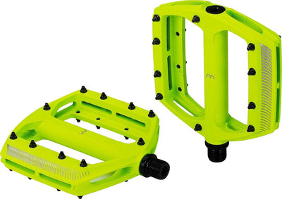 Bbb cycling bicycle pedals mountain bike - aluminum - suitable for e-bike - anti-slip pedals mtb - flat pedals - bicycle pedals - coolride neon yellow - bpd-36