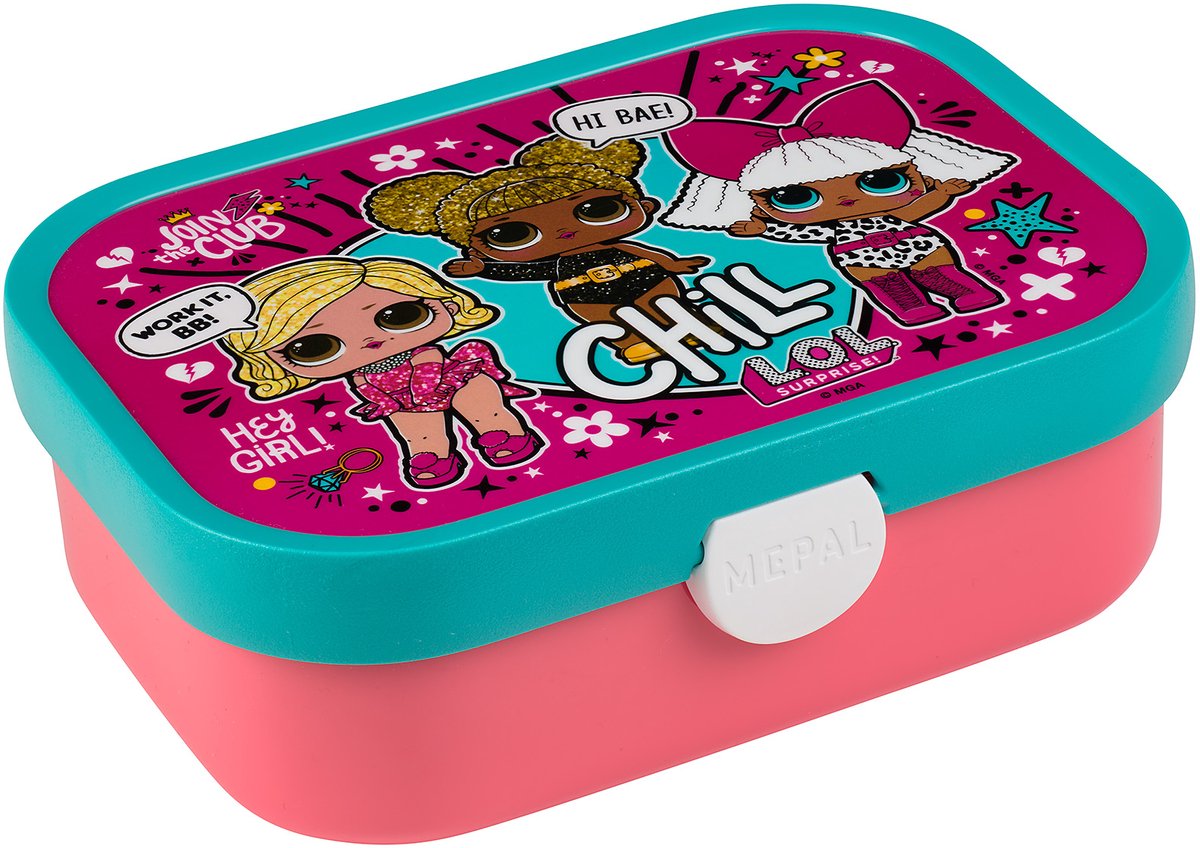 Mepal Lunch Box Campus - 750 ml - Lunch Box con scomparti per bambini - Adatto per 4 panini - l.o.l. sorpresa