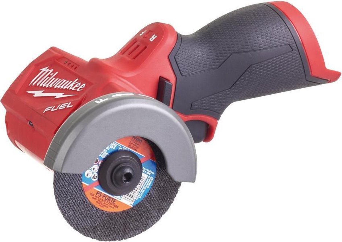 Milwaukee m12 fcot-0 12v li-ion battery angle grinder body - brushless - 10 x 76mm